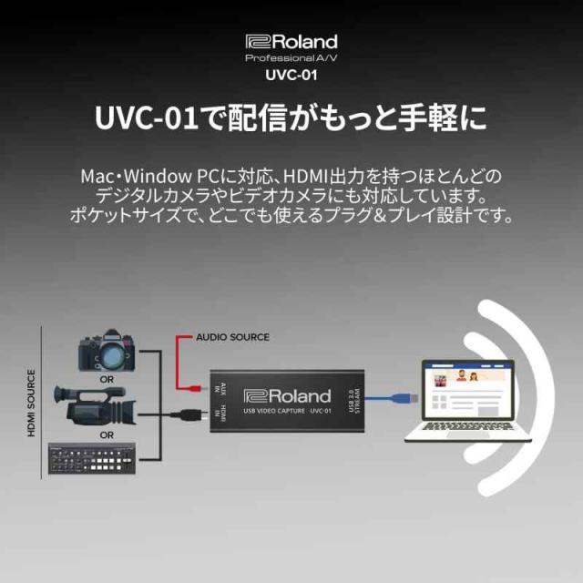 Roland ローランド UVC-01 HDMI-USBビデオキャプチャ ライブ配信 Roland ローランド UVC-01 HDMI-USBビデオキャプチャ ライブ配信