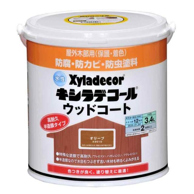 大阪ガスケミカル 水性XDウッドコートS 3.4L オリーブ