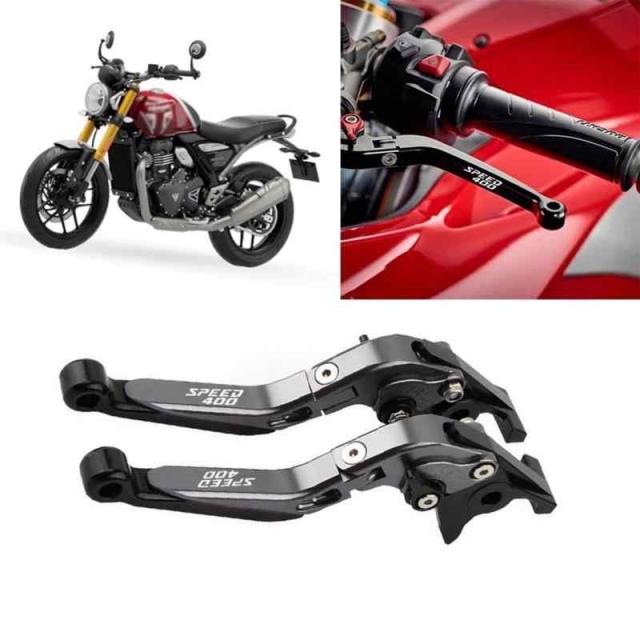 For SPEED 400 speed 400 スピード400 2023 2024 2025 オートバイのブレーキハンドル調節可能な折りたたみクラッチレバーブレーキレバーハンドル (J)