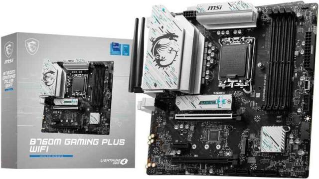 MSIマザーボード B760M GAMING PLUS WIFI 第14/13/12世代Intel CPU(LGA1700) DDR5 Micro-ATX 【ゲーミング部屋で快適にゲーム】[B760 搭載] MB6465