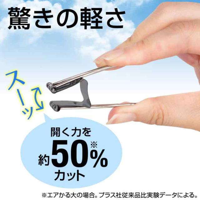プラス ダブルクリップ エアかる 大 ブラック 10個入 幅:32mm (とじ枚数:120枚) CP-101AK / 35-506 (幅:32mm (とじ枚数:120枚), 100個)_2