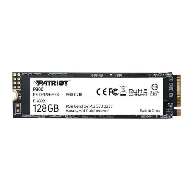 Patriot P300 Internal SSD - NVMe PCIe Gen 3x4 - M.2 2280-10 Pack Parent (128GB M.2 PCIe Gen 3x4)
