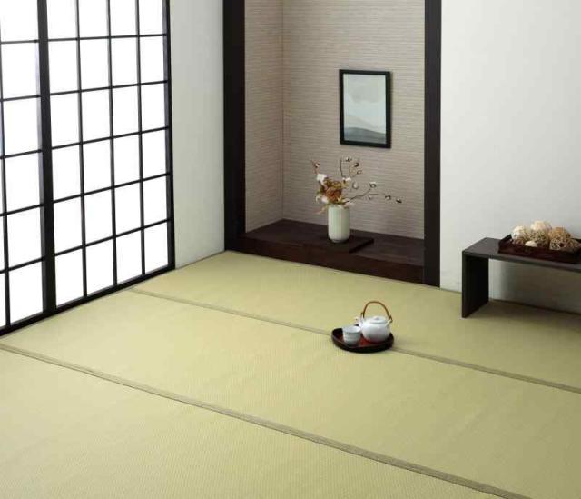 イケヒコ ラグ カーペット 日本製 ミーサ グリーン 江戸間6畳 約261×352cm リバーシブル 丈夫 ペット 国産 ＃1090740121202
