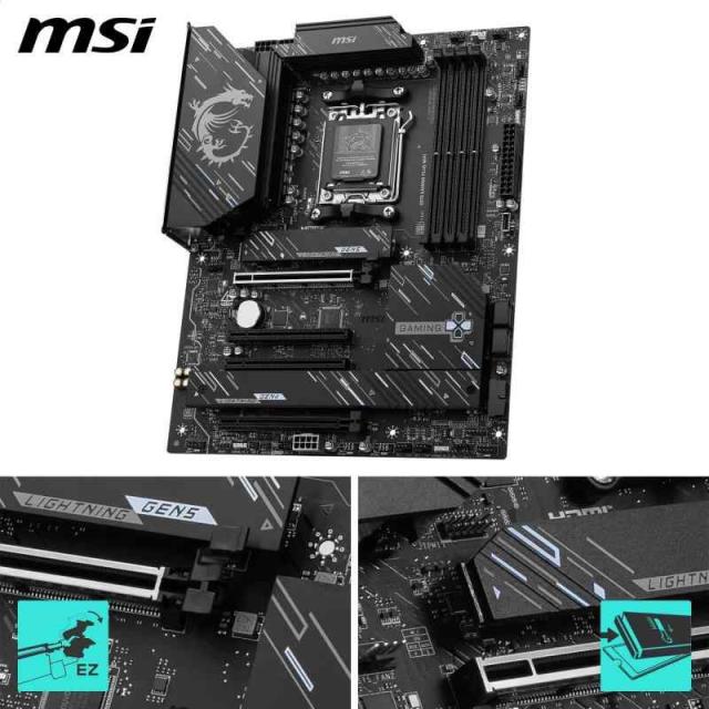 MSI X870 ゲーミングプラス WIFIマザーボード、ATX - AMD Ryzen 9000/8000/7000プロセッサ、AM5-60A SPS VRM、DDR5メモリブースト8200+ MT/s (OC)、PCIe 5.0 x16 & 4.0 x_2