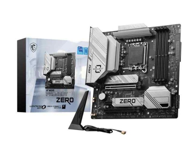 MSI B760M PROJECT ZERO バックコネクトデザイン採用 intel 第14・13・12世代 Coreプロセッサ対応 LGA1700 DDR5 Micro-ATX マザーボード MB6489