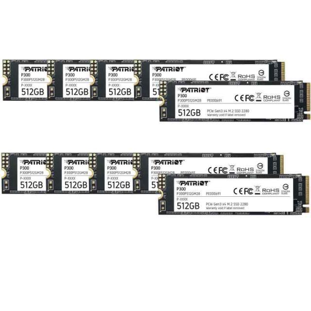 Patriot P300 Internal SSD - NVMe PCIe Gen 3x4 - M.2 2280-10