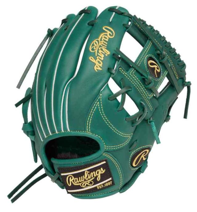 Rawlings(ローリングス)野球用 グラブ グローブ 軟式 JR. 子供 ジュニア HYPER TECH R9 SERIES GJ5R9N6L ダークグリーン [オールラウンド用] サイズ L 右投げ用(左手着用)