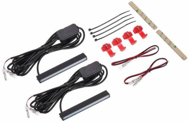 VALENTI(ヴァレンティ) 汎用 LEDデイタイムランプ スーパースリム ショートタイプ ホワイトレンズ/ブルー発光 DTL-S18CBの通販は