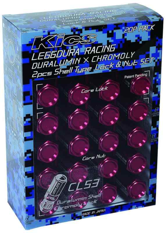 KYO-EI(協永産業) LEGGDURA RACING Shell Type Lock & Nut Set(CL53) レデューラレーシングシェルタイプナット(ロック&ナットセット) M12×P1.25レッド CL53-13R