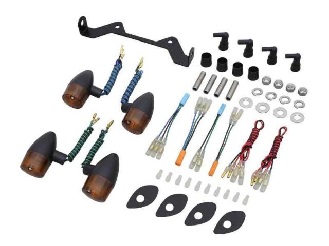 ポッシュフェイス(POSH FAITH) バイク用品 ウインカーキット クラシカル 砲弾タイプウインカーキット レブル250(2017-2019年) ブラックボディ/オレンジレンズ 155498-56