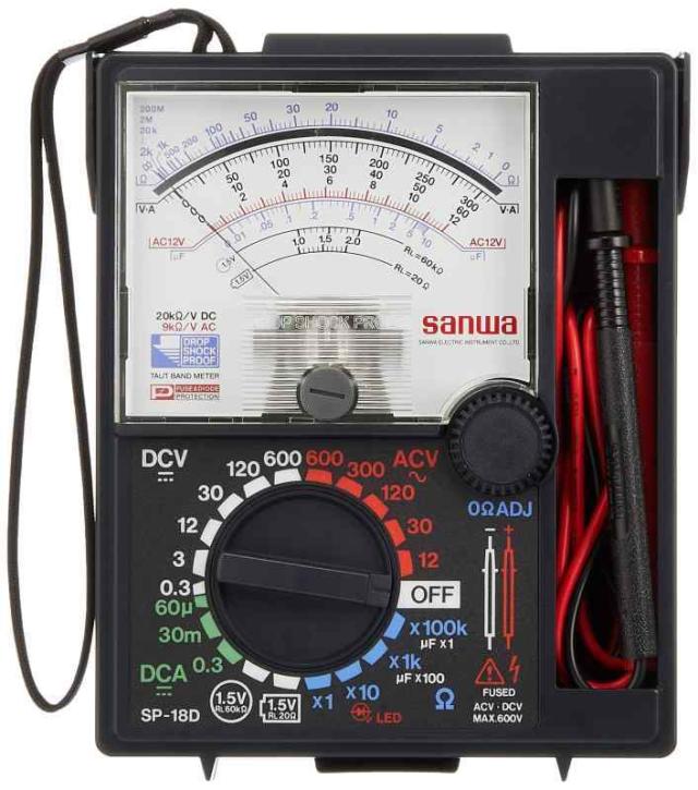 SANWA アナログマルチテスタ SP18D-P ブリスターパック入_1