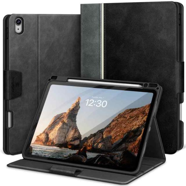 KingBlanc iPad Air 11インチ ケース (M3/M2、2025/2024)・iPad Air 第5/4世代 ケース (2022/2020) 10.9 インチ 手帳型 ペンシル収納 Apple Pencilのワイヤレス充電対応 ペンホルダー