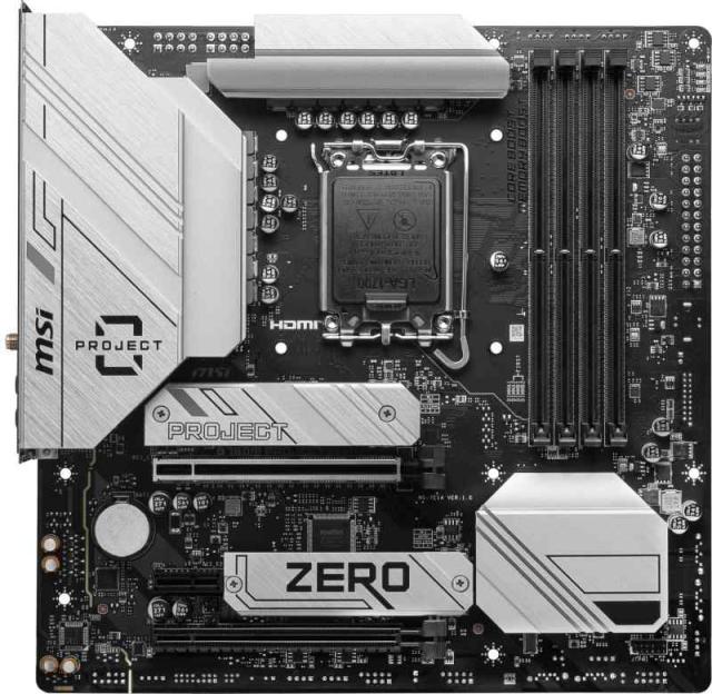 MSI B760M PROJECT ZERO バックコネクトデザイン採用 intel 第14・13・12世代 Coreプロセッサ対応 LGA1700 DDR5 Micro-ATX マザーボード MB6489_1