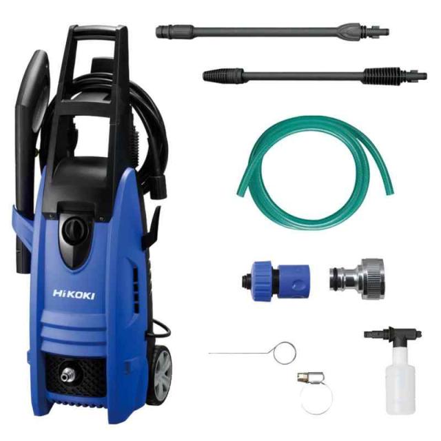 HiKOKI(ハイコーキ) 家庭用高圧洗浄機 水道接続式 AC100V 1200W 10m高圧ホース付 ブルー FAW105の通販は