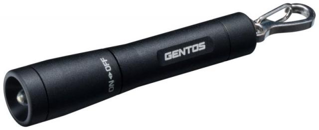 GENTOS(ジェントス) 懐中電灯 小型 LED キーライト 直径1.5cm 単4電池式 15ルーメン GK-002B ブラック ハンディライト フラッシュライト