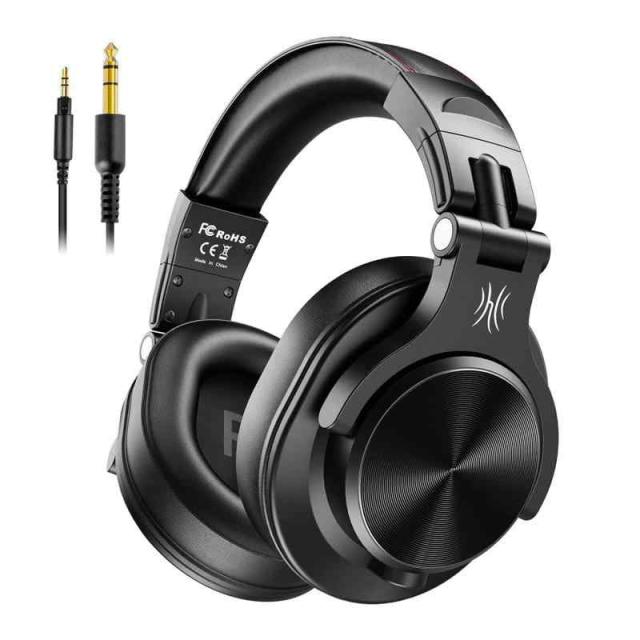 OneOdio A70 ヘッドホン Bluetooth 5.2 低音強化 72時間再生 ワイヤレスヘッドホン AAC対応 マイク付き 密閉型 ケーブル着脱式 DJ用/音楽鑑賞/楽器練習/モニタニング (ブラック)の通販は