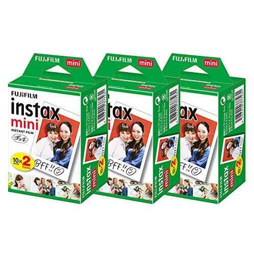 富士フィルム カラー チェキフィルム instax mini 2パック品 JP2(20枚入り)×3個セット [60枚入] マルチカラーの通販は 9,917円