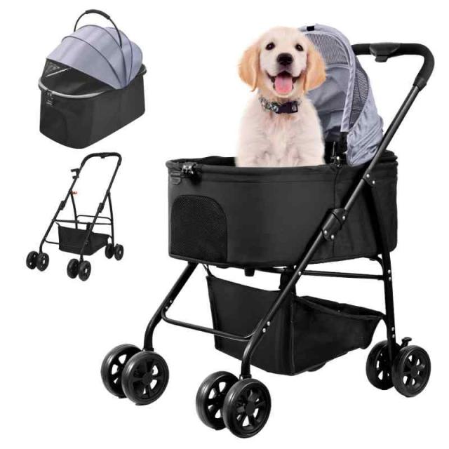 Angelpet ペットカート 一体型コンパクト折りたたみ 対面両用式 犬猫用