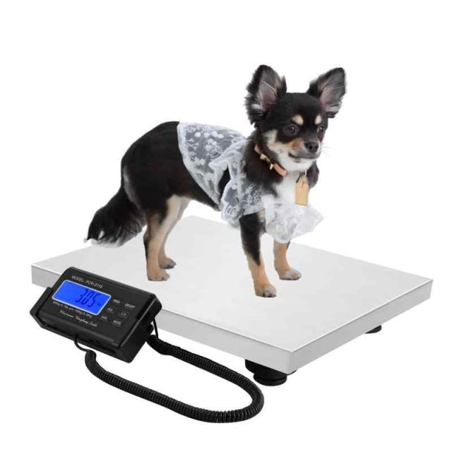 CGOLDENWALL 隔測式デジタル台はかり ペット体重計 デジタルスケール LCD表示スケール 100g~300Kg 風袋引き 猫/ペット/宅配便/小包/速達/ バッテリー別売り