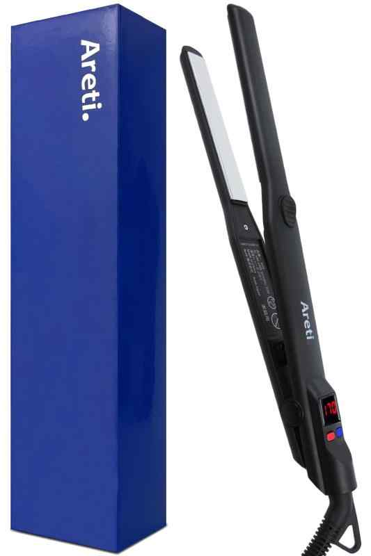 ストレート カール 2way 極細？極長 15mm プレート 急速170℃ たくさん挟めて時短 メンズ 前髪 ダメージレス 80℃から240℃まで細かな24段階温度設定 チタニウムコーティング Areti-i628BK 海外対応 4,322円