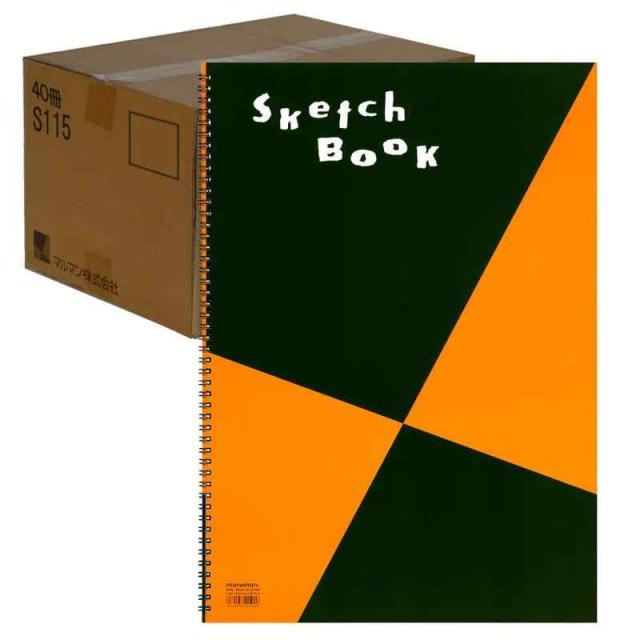 マルマン スケッチブック A3 図案シリーズ 画用紙 並口 24枚 (A3 40冊)