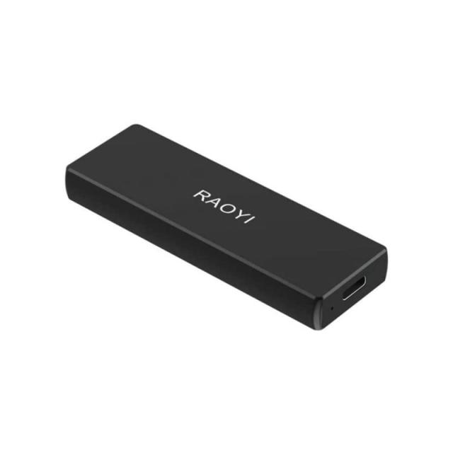 RAOYI 外付けSSD USB3.1 Gen2 ミニポータブル 転送速度550MB/秒(最大) Type-C対応 PS4/ラップトップ/X-box適用 超小型・超高速 耐衝撃 防滴 黒 (5）1TB(寸法:82.5*27.9*9.9mm), 超小型)