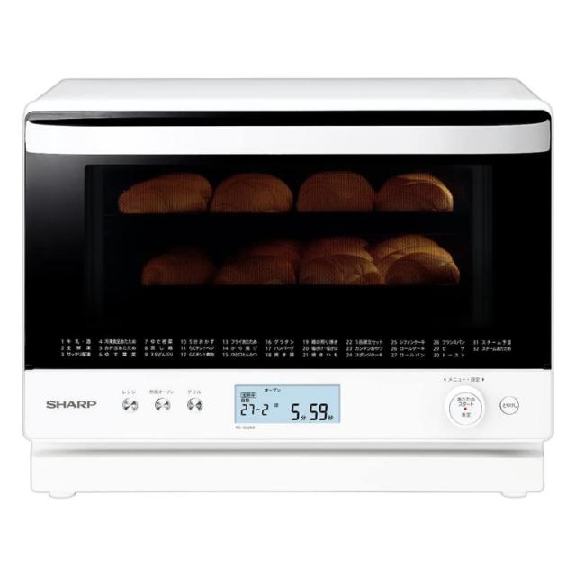 シャープ 過熱水蒸気 オーブンレンジ 23L 1段調理 (2段/26L/ホワイト)