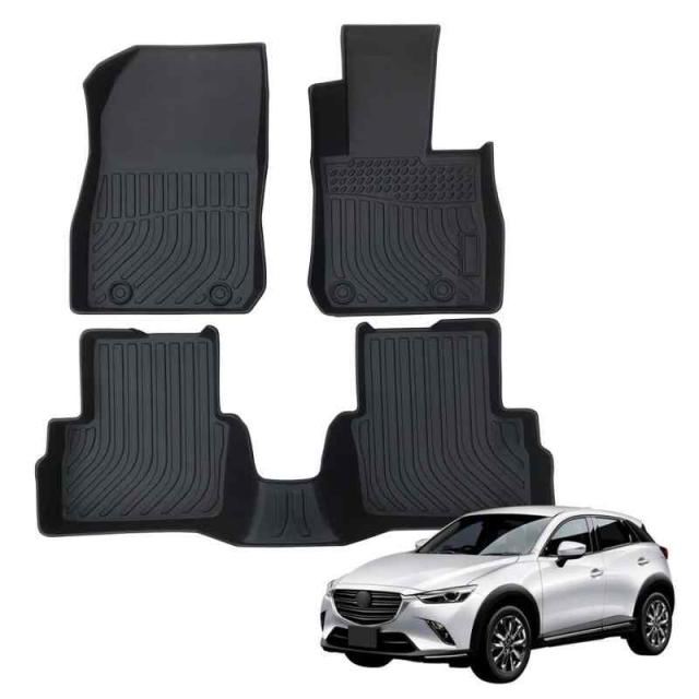 Orealauto マツダ CX3 Mazda CX-3 防水 フロアマット 純正 車種別専用 滑り止め カーマット TPE材質 3D立体 ラバーマット 2015 2016 2017 2018 2019 2020 2021 2022 2023年式適合 運転