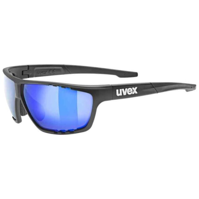[ウベックス] スポーツサングラス UV400 自転車 ロードバイク ランニング MTB アウトドア ミラーレンズ 曇り止め 軽量 sportstyle 706 (ブラックマット)