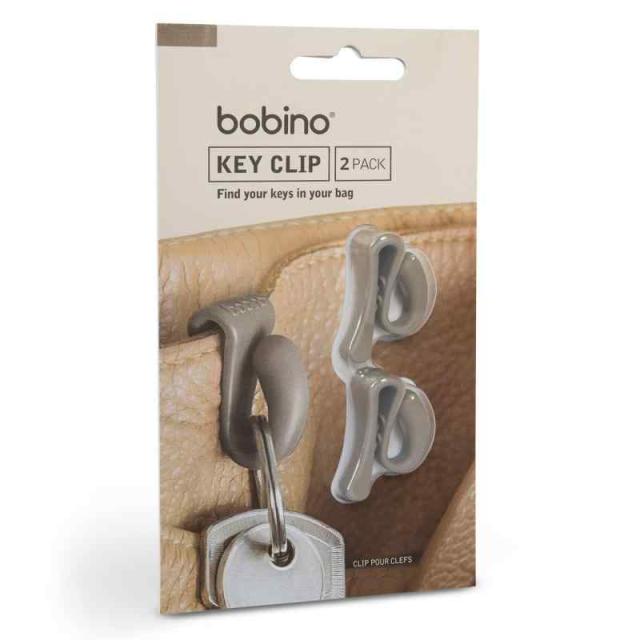Bobino Bobino キークリップ 2個パック - スタイリッシュなミニマリストオーガナイザー PAPER_CLIP_CLAMP (グレー)