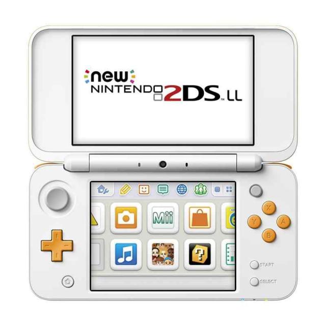 中古】Newニンテンドー2DS LL ホワイト×オレンジ