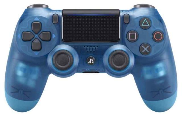 【中古】ワイヤレスコントローラー (DUALSHOCK 4) ブルー・クリスタル