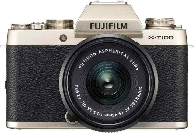 富士フイルム(FUJIFILM) ミラーレス一眼 X-T100レンズキット シャンパンゴールド X-T100LK-G