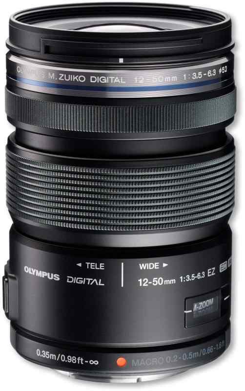 【中古】OLYMPUS ミラーレス一眼 レンズ 防塵 防滴 電動ズーム ED 12-50mm (ブラック)