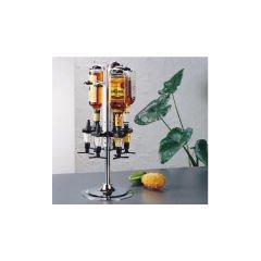 ビューモント ウィスキーメジャースタンド ロータリー式 6本立11/2oz白/62-6744-34