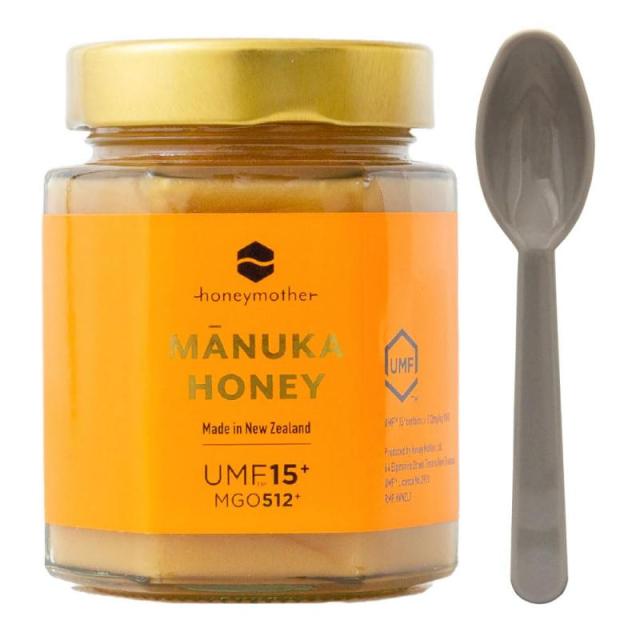 【UMF証明書付き】マヌカハニー ニュージーランド産 250g 非加熱 100％純粋 マヌカ蜂蜜 スプーン付き UMF15+ (MGO514〜828相当)