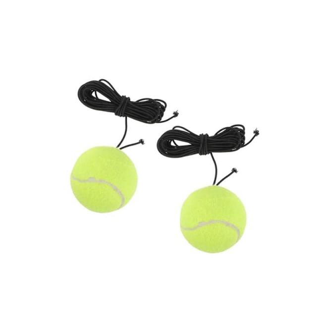 Roczential 2個 トレーニングテニス テニス テニス 犬用歯固めボール 犬のタグボートのおもちゃ テニスボール ゴムボール バルク ロープ 犬のボール ひも 個人 トレーニングボール