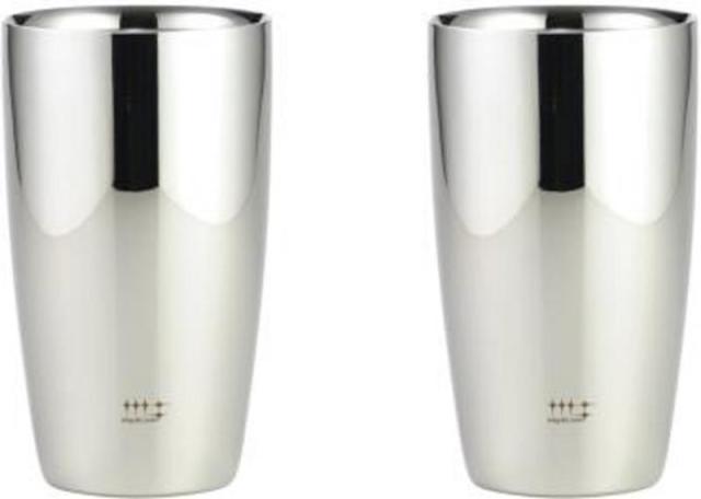 ヨシカワ 日本製 タンブラー ステンレス シルバー 磨き屋シンジケート (370ml 2P, タンブラー)