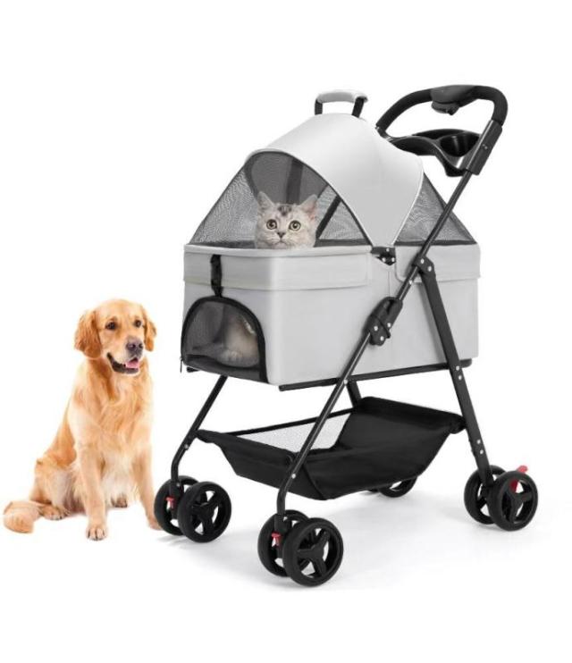 分離式 折りたたみ ペットカート 4輪360°回転 犬用ベビーカー 3way 分離式 折りたたみ ペットカート 4輪360°回転 犬用ベビーカー 3way