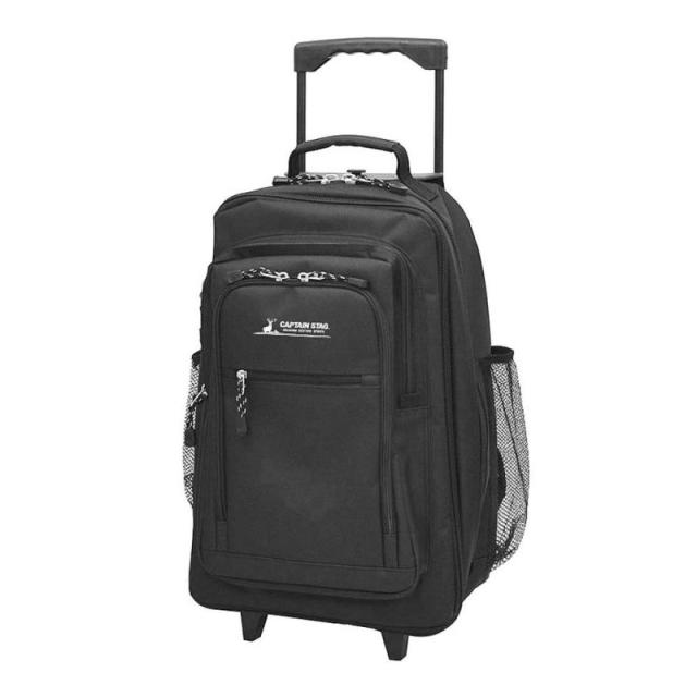 [キャプテンスタッグ] キャリーバッグ 600D 2~3泊対応 マチ幅拡張機能付 2wayリュックスタイル(33~48L) (BK, One Size)の通販は