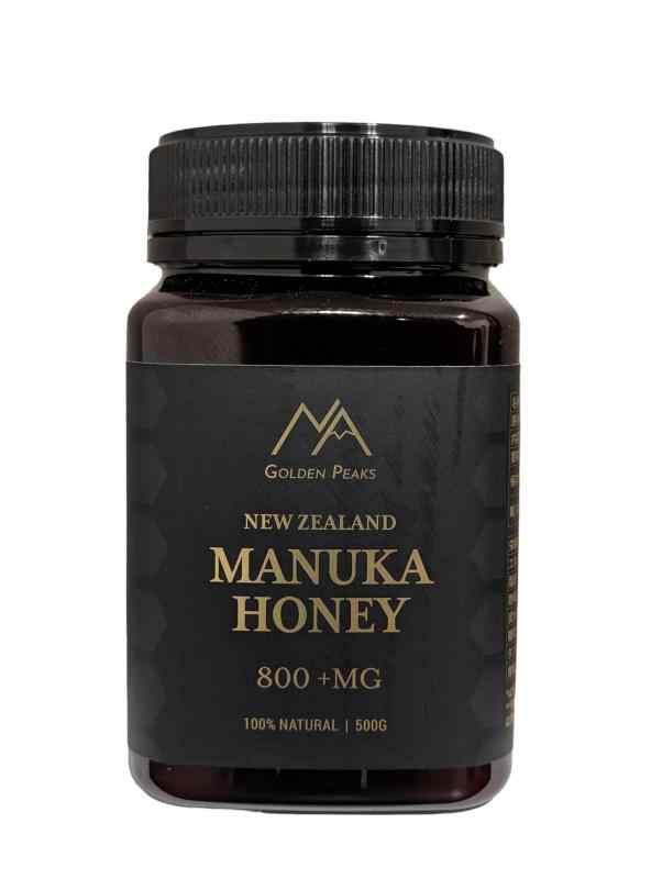 Golden Peaks (ゴールデンピークス) マヌカハニー ニュージーランド産 蜂蜜 ハイグレード ピュア MGO 800+ 認証済み 非加熱 (500g)
