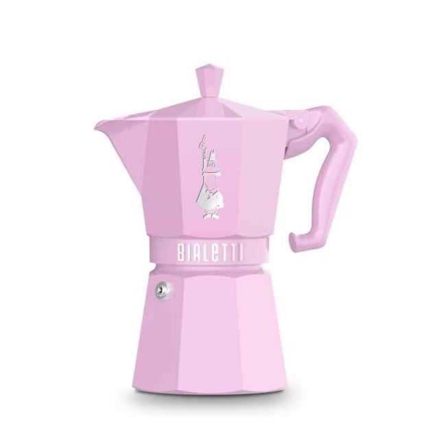 Bialetti (ビアレッティ) モカエクスクルーシブ ピンク 6カップ用 直火式 (コーヒーメーカー エスプレッソメーカー マキネッタ)