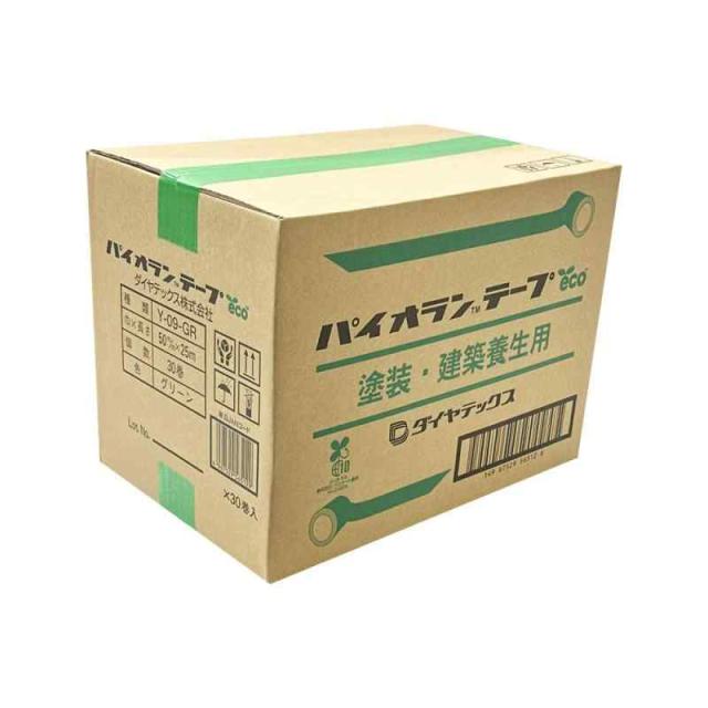 ダイヤテックス パイオラン 塗装・建築養生用テープ Y-09-GR (30巻入り)