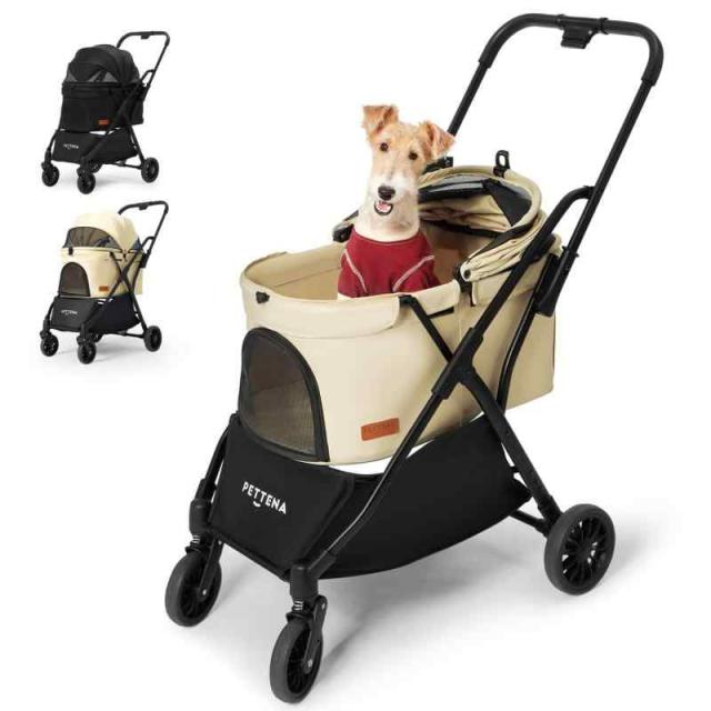 Pandaloli ペットカート 犬 バギー ベビーカー-中型犬 小型犬 猫 多頭
