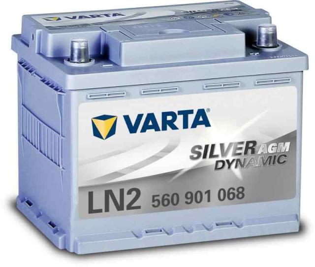 VARTA(バルタ) Silver Dynamic AGM LN2 (560 901 068) 輸入車・国産車用バッテリー アイドリングストップ車/標準車 長期ドイツ車適合