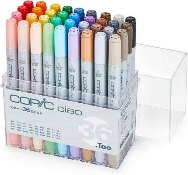 コピック(COPIC) Too コピック チャオ スタート 日本製 多色 イラストマーカー マーカー マーカーペン (36色セット)