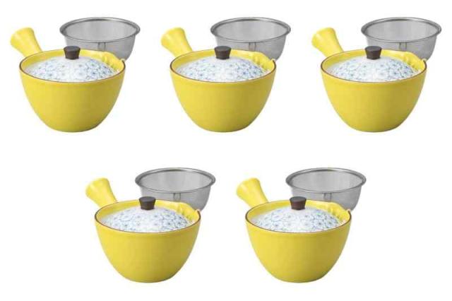 5個セット 黄さくらU付平急須 [ 200？ ] | 有田焼急須 有田焼 セトモノホンポ(Setomonohonpo)