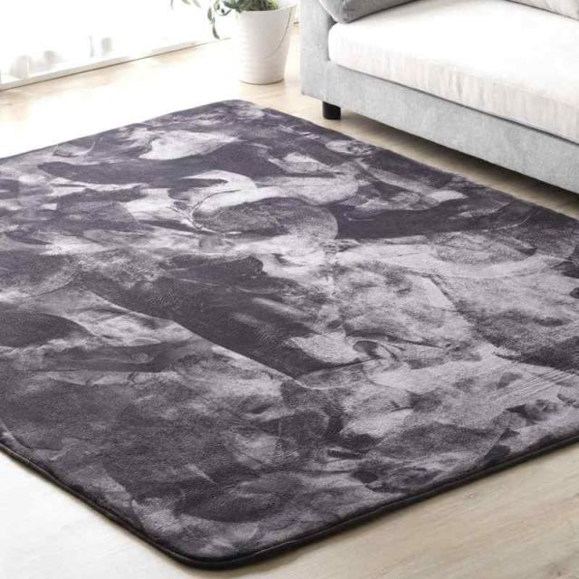 タンスのゲン ラグ カーペット 高反発 極厚25mm 90×180cm 約1畳 防音 滑り止め 床暖房 ホットカーペット対応 フランネル おしゃれ 80100032 (200×300cm, チャコールグレー)