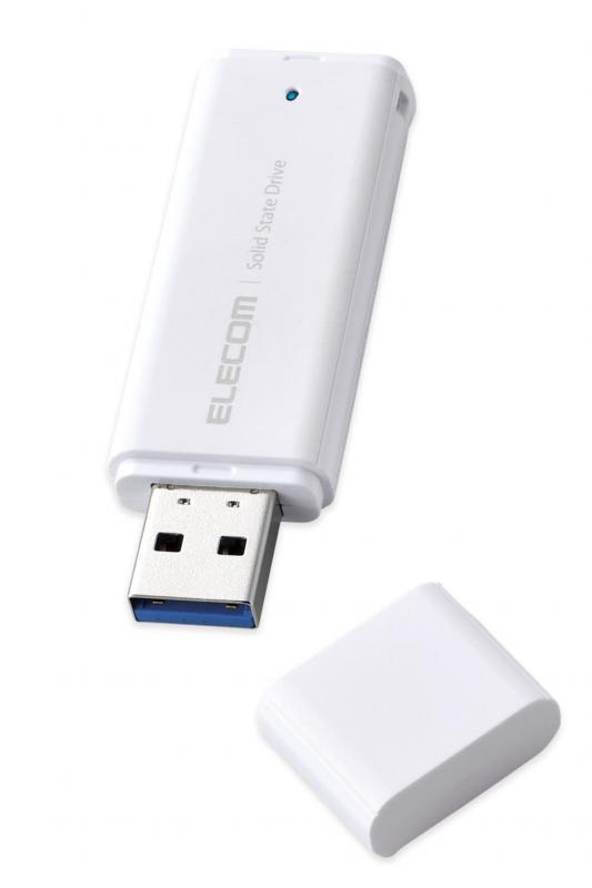 エレコム 外付けSSD 1TB ポータブル USB 5Gbps / USB3.2（Gen1）対応 小型 キャップ式 ホワイト ESD-EMC1000GWH