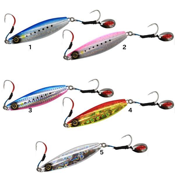 ハヤブサ ジャックアイ 船マキ 200g FS401 ＃2リアル魚鱗PKイワシ網目夜光